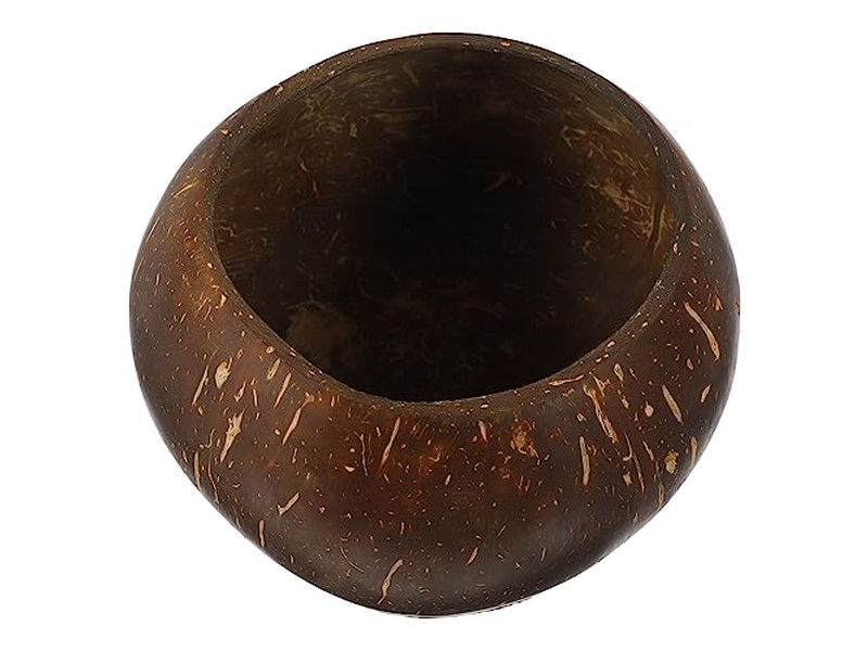 100% नारियल के कटोरे नारियल-छिलका-कटोरा खुरदुरा कटोरा जंबो 12 सेमी स्नैक आधा छिलका