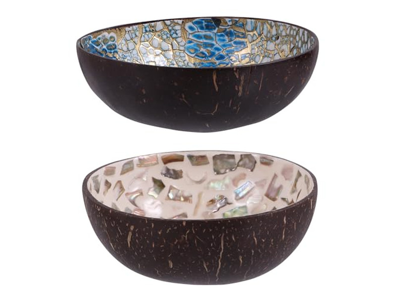 नारियल कटोरा नवीनतम कटोरे लाह अद्वितीय पैटर्न क्लस्टर खोल चम्मच