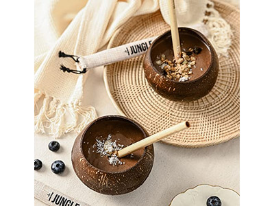 नाश्ते का नारियल का कटोरा लकड़ी 20 सेमी खोल ढक्कन के साथ जैविक खोल चारक्यूटरी कटोरे