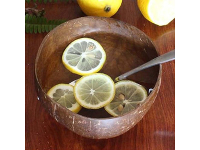 अचाई कटोरे लकड़ी का पारिस्थितिकीय कटोरा नारियल का खोल पालतू कोको अनाज