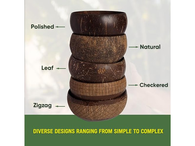 बांस के कटोरे 7 खाद्य आइसक्रीम कटोरे नारियल के 32 4 विशाल खोल जैविक