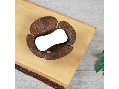 नारियल के खोल की सजावट भूरी रंग की रचनात्मक साल्सा कोको कटोरा मोमबत्तियों में