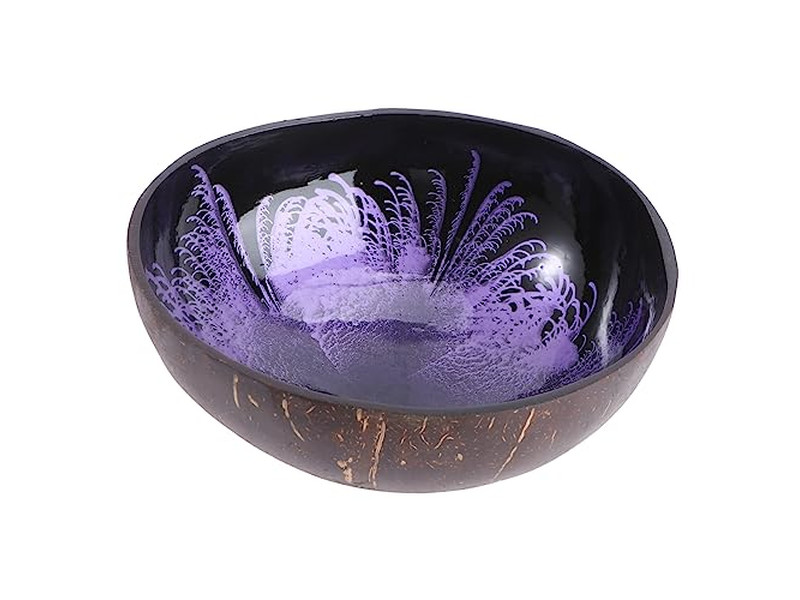 नारियल के खोल का अनप्रोसेस्ड कुंजी भंडारण हस्तनिर्मित सेवा कटोरा सेट बड़ा आकार कच्चा