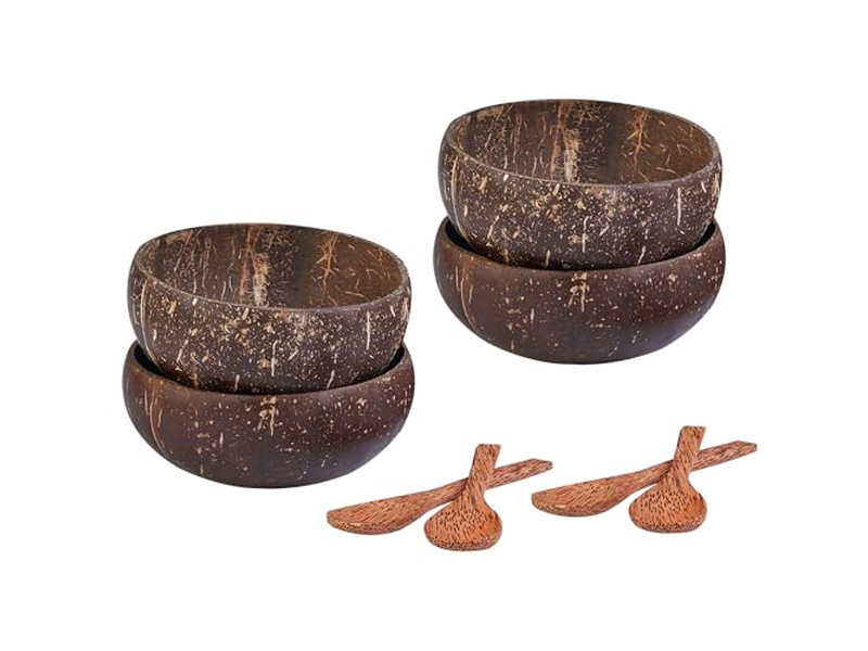 बहु-रंगीन नारियल कटोरा व्यक्तिगत कटोरे अद्वितीय मोमबत्ती बड़े सलाद खाने के लिए