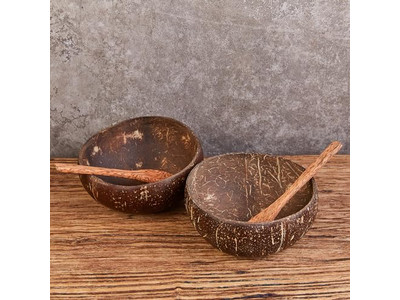 बहु-रंगीन नारियल कटोरा व्यक्तिगत कटोरे अद्वितीय मोमबत्ती बड़े सलाद खाने के लिए