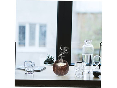 वियतनाम-नारियल-कटोरा क्रिसमस मोमबत्ती मोम रचनात्मक कटोरा मोमबत्ती-नारियल-खोल