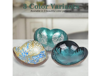 लकड़ी के कटोरे का सेट बड़ा नारियल कच्चा ढक्कन गर्म सजावट हस्तनिर्मित उत्पाद